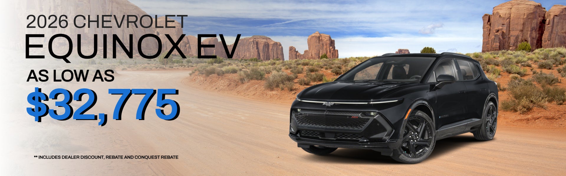 Black 2026 Equinox EV on offer 