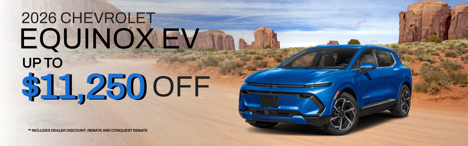 Blue 2026 Equinox EV on offer 